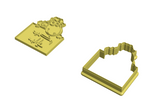 Sheep with eidkom mubarak banner Cookie Cutter with stamp