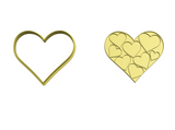 Heart of hearts cookie cutter with stamp