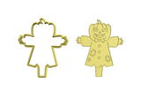 Pumpkin scarecrow cookie cutter and stamp