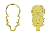 Lollipop cookie cutter and stamp