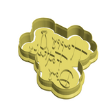 Happy father's day calligraphy cookie cutter and stamp
