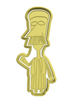 El Leila El Kebera Character Fish seller ( بائع السمك ) cookie cutter with stamp