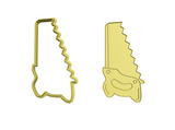 Saw cookie cutter with stamp