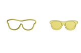 Sunglasses cookie cutter and stamp