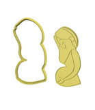 Pregnant mom cookie cutter and stamp