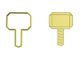 Thor hammer cookie cutter with stamp