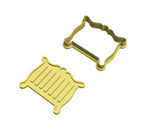 Baby bed cookie cutter and stamp