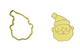Santa head cookie cutter and stamp