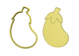 Eggplant cookie cutter and stamp