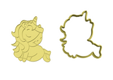 Unicorn 1 cookie cutter with stamp