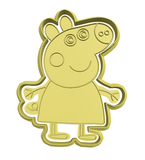Peppa pig cookie cutter and stamp