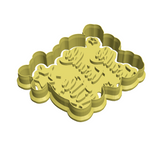 Twinkle twinkle little star calligraphy cookie cutter with stamp