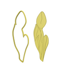 Closed tulip flower cookie cutter and stamp