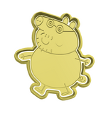 Peppa Daddy pig cookie cutter and stamp