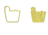 Beach bag cookie cutter and stamp