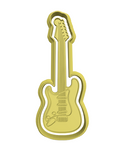 Electric guitar cookie cutter and stamp