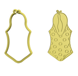 Swimsuit cookie cutter and stamp