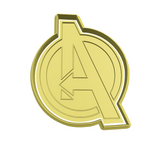 Avangers Logo cookie cutter with stamp