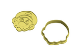 Mario face cookie cutter and stamp