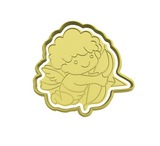 Cupid cookie cutter with stamp