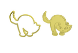 Evil cat cookie cutter and stamp