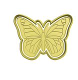 Monarch butterfly cookie cutter with stamp