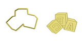 Baby cubes cookie cutter and stamp