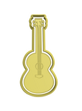 Acoustic guitar cookie cutter and stamp