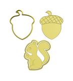 Squirrel set cookie cutter and stamp (set of 2)