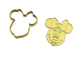 Minnie mouse cookie cutter with stamp