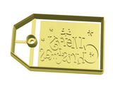Merry christmas gift-tag cookie cutter and stamp