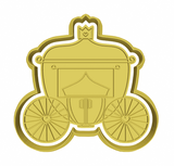 Princess carriage cookie cutter and stamp