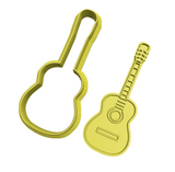 Acoustic guitar 2 cookie cutter and stamp