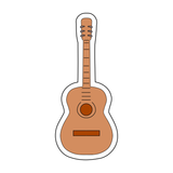 Acoustic guitar 2 cookie cutter and stamp