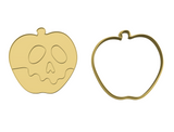 Apple skull cookie cutter and stamp