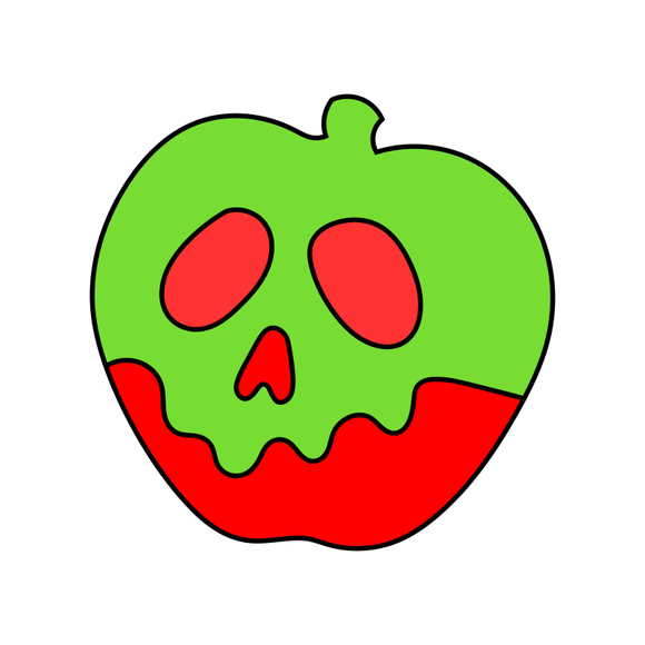 Apple skull cookie cutter and stamp