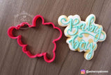 Baby boy calligraphy cookie cutter