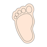 Baby foot print cookie cutter and stamp