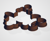 Baby girl calligraphy cookie cutter