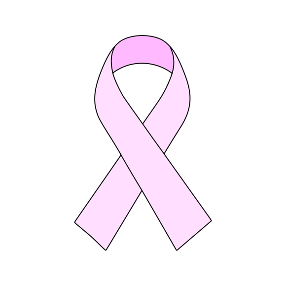 Pink Ribbon cookie cutter and stamp