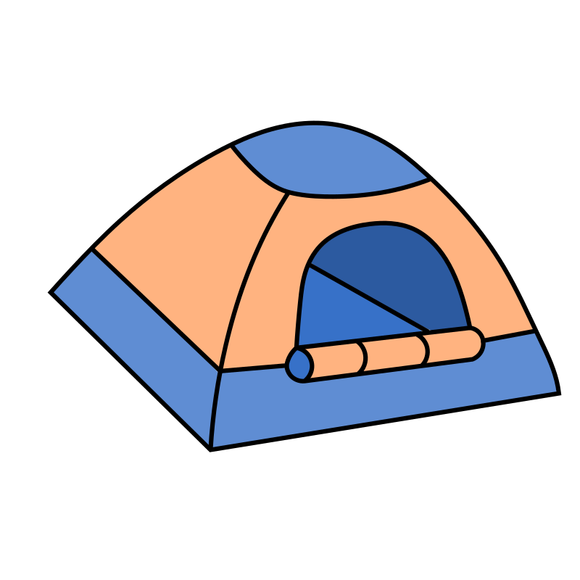 Camping tent Cookie Cutter and STAMP