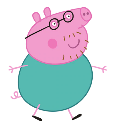 Peppa Daddy pig cookie cutter and stamp