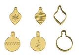 Christmas baubles ornaments cookie cutter and stamps