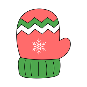 Christmas mittens winter gloves cookie cutter and stamp