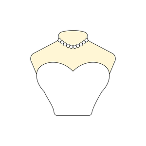 Dress bust cookie cutter with stamp
