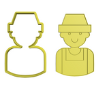 Fisherman cookie cutter and stamp