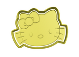 Hello kitty cookie cutter with stamp