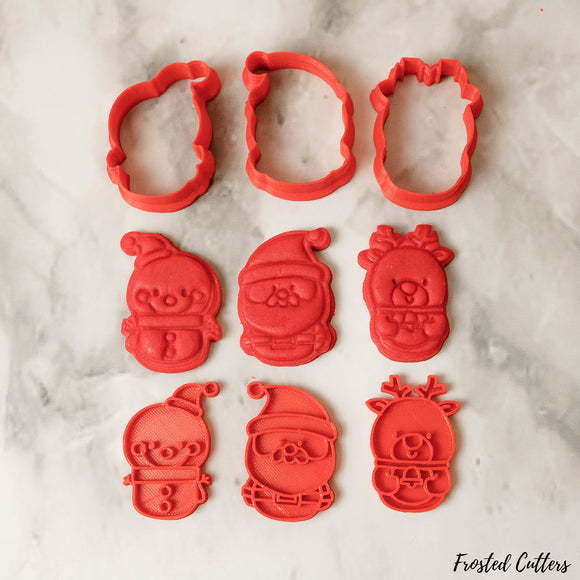 Christmas mini characters cookie cutters set