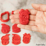 Christmas mini characters cookie cutters set