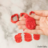 Christmas mini characters cookie cutters set